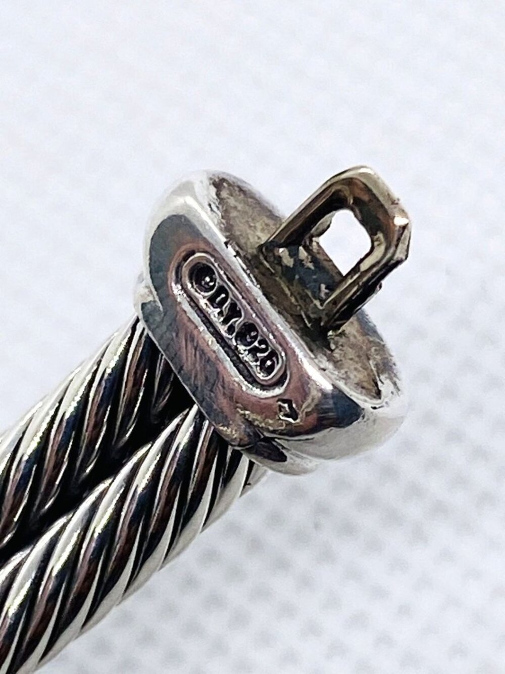 David Yurman Black Onyx Diamond Albion Bangle Double Cable Bracelet - Picture 14 of 14